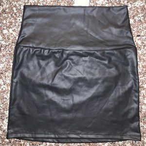 Black Pleather Skirt
